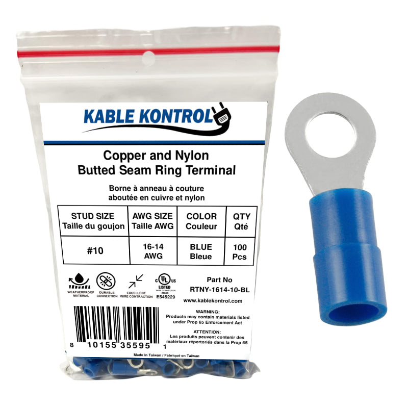 Nylon Insulated Ring Wire Terminal - Electrical Connector