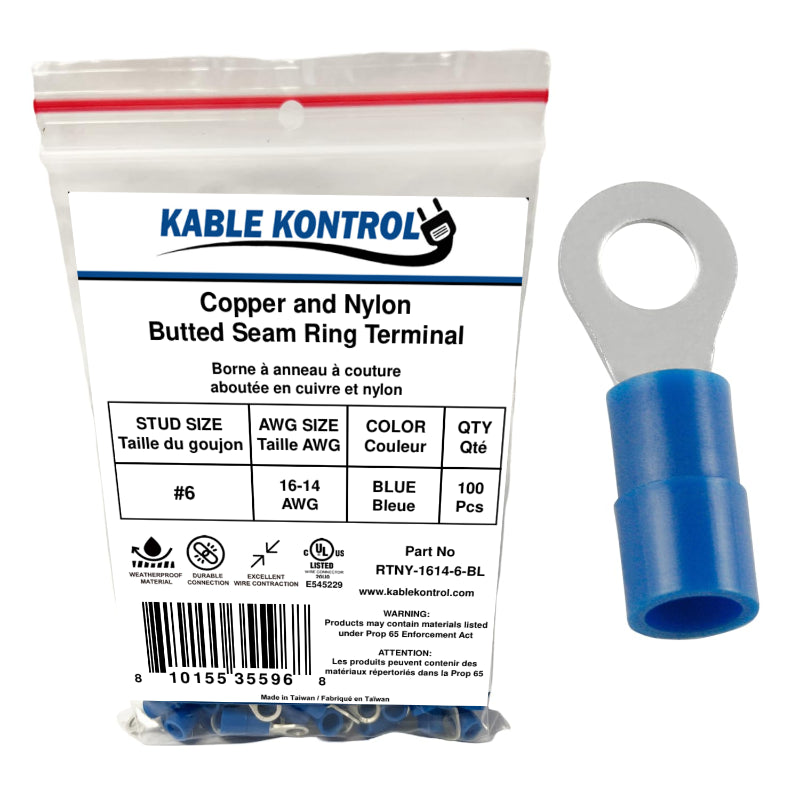 Nylon Insulated Ring Wire Terminal - Electrical Connector