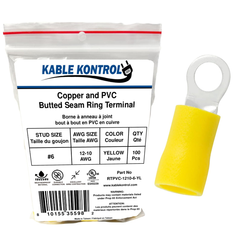 PVC Vinyl Insulated Ring Wire Terminal - Electrical Connector