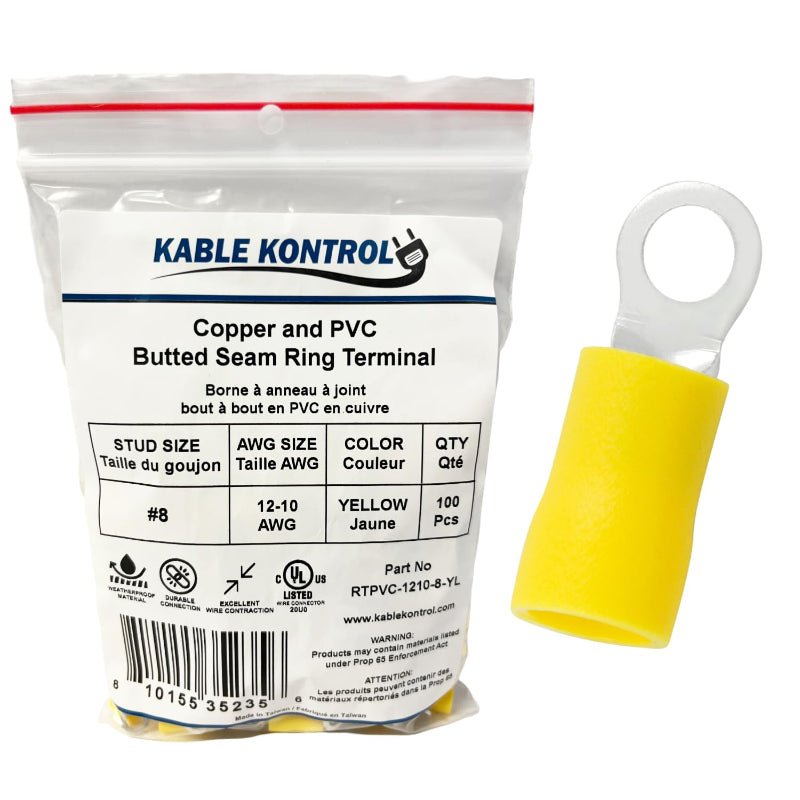 PVC Vinyl Insulated Ring Wire Terminal - Electrical Connector