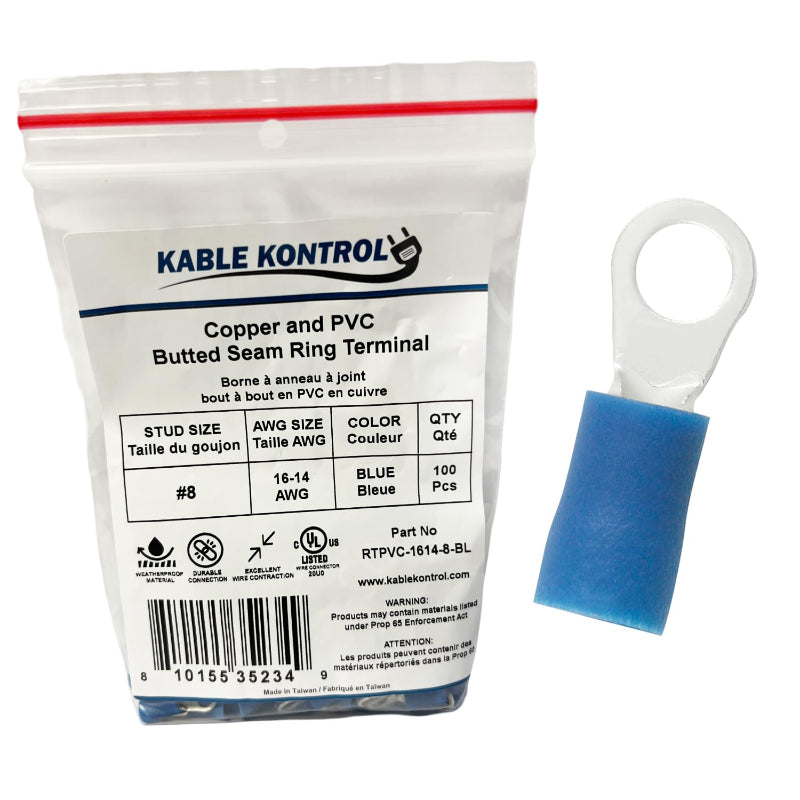 PVC Vinyl Insulated Ring Wire Terminal - Electrical Connector