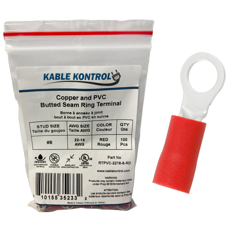 PVC Vinyl Insulated Ring Wire Terminal - Electrical Connector