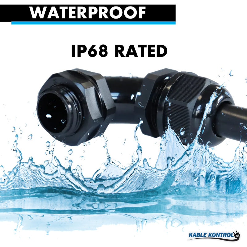 Right Angle Nylon Cable Glands - NPT Thread