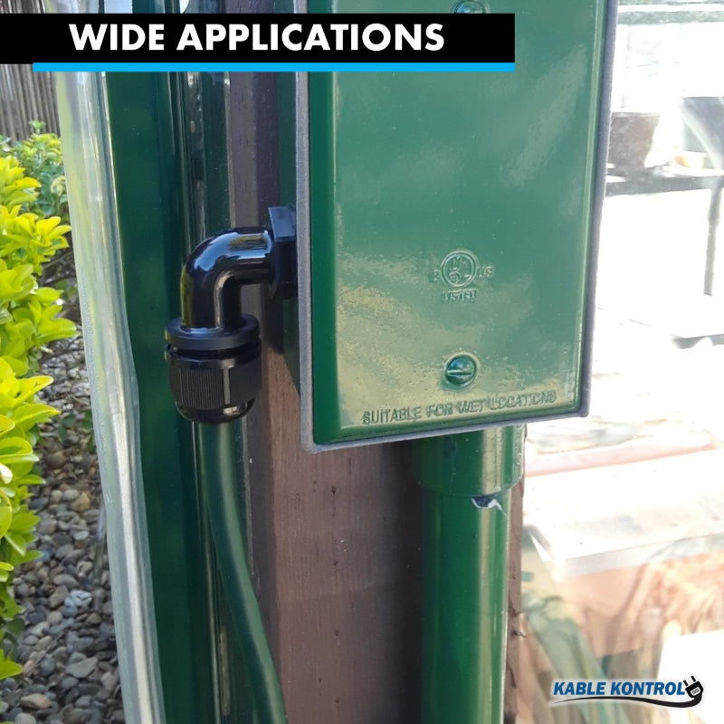 Right Angle Nylon Cable Glands - NPT Thread