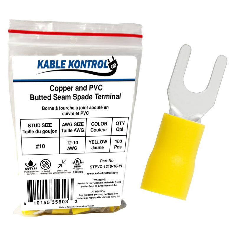 PVC Vinyl Insulated Spade Wire Terminal - Electrical Connector