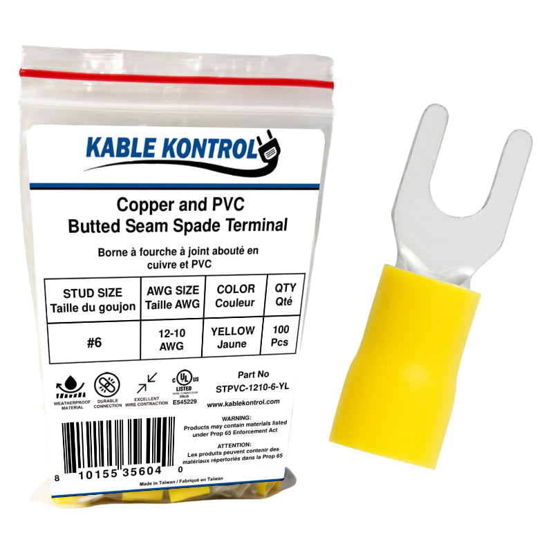 PVC Vinyl Insulated Spade Wire Terminal - Electrical Connector