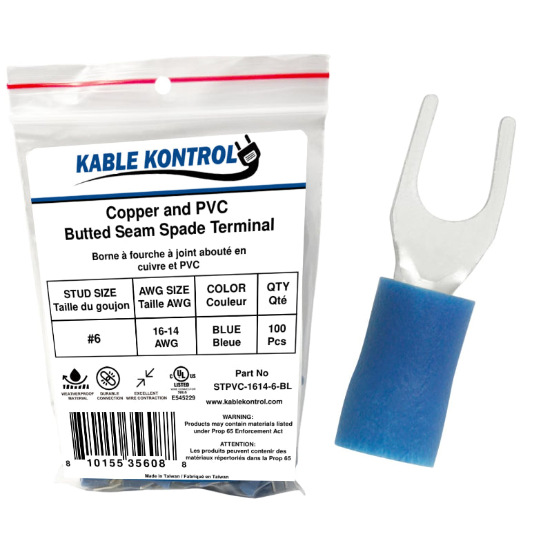PVC Vinyl Insulated Spade Wire Terminal - Electrical Connector