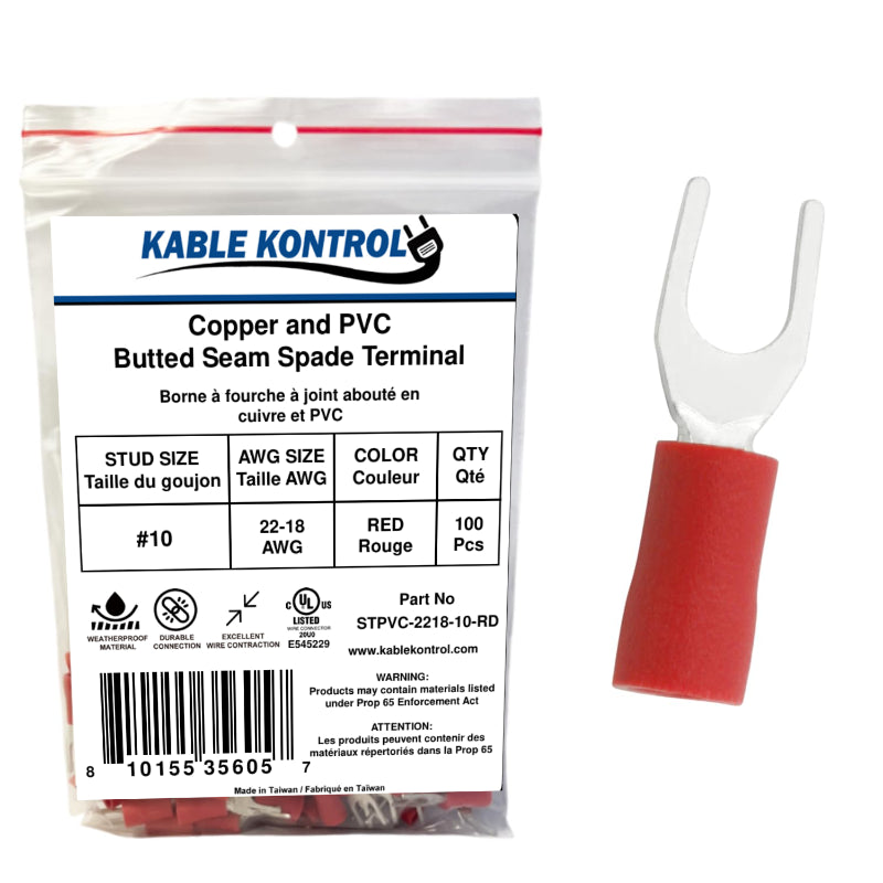 PVC Vinyl Insulated Spade Wire Terminal - Electrical Connector