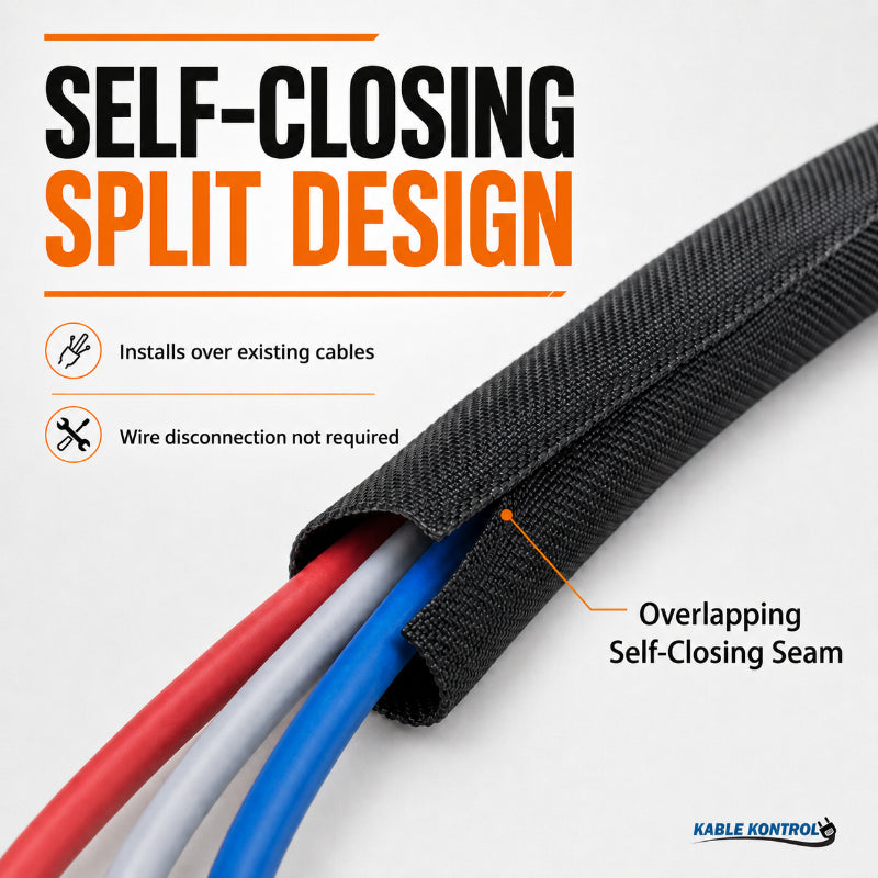Self-Closing Woven Wrap Braided Cable Sleeving