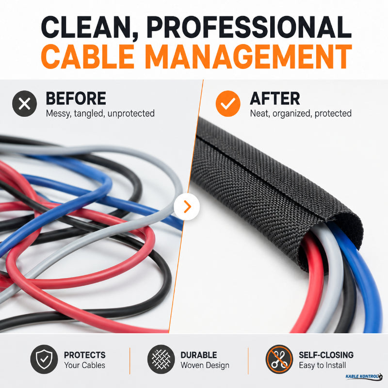 Self-Closing Woven Wrap Braided Cable Sleeving