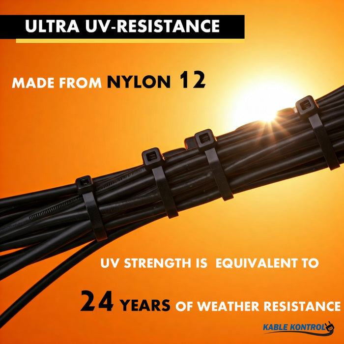 Nylon 12 Solar & Weather Resistant Cable Zip Ties