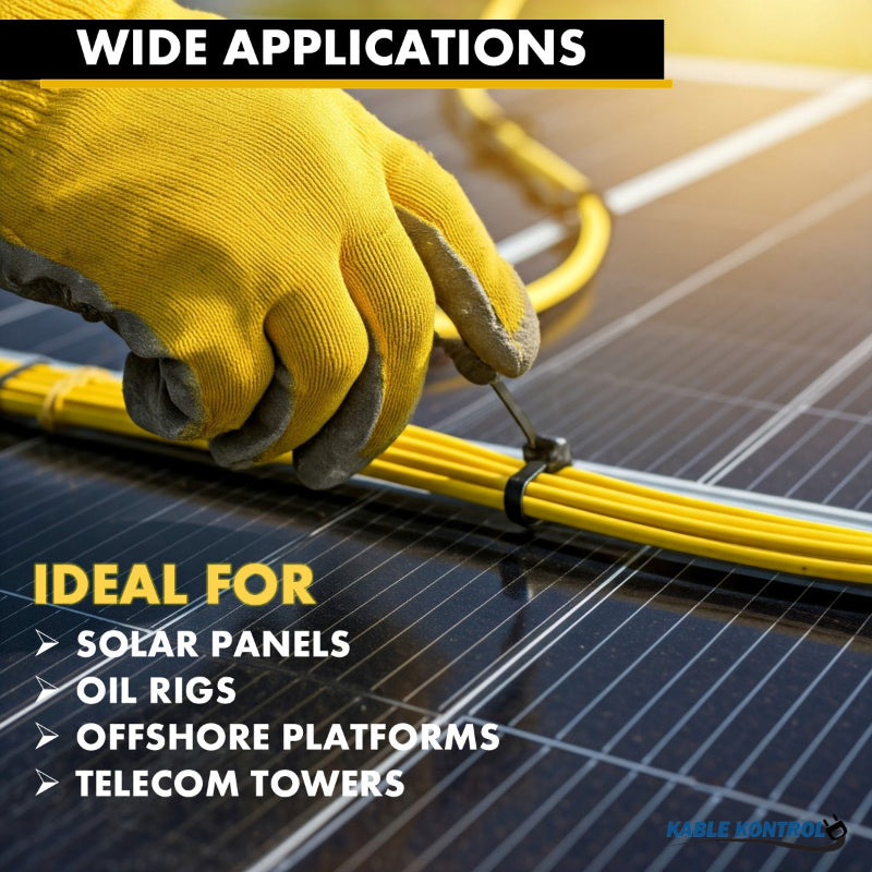 Weatherproof Solar Cable Tips Nylon 12 Solar & Weather Resistant Cable Zip Ties — KABLE KONTROL