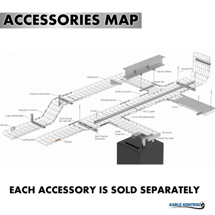 Cable Tray Raidian Connector - 304 Stainless Steel