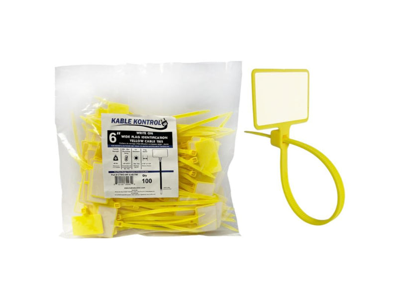 Write On Wide Flag Identification Zip Ties