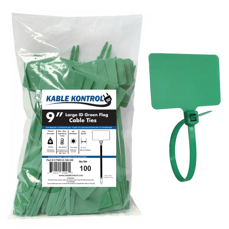 Large ID Flag Cable Zip Ties