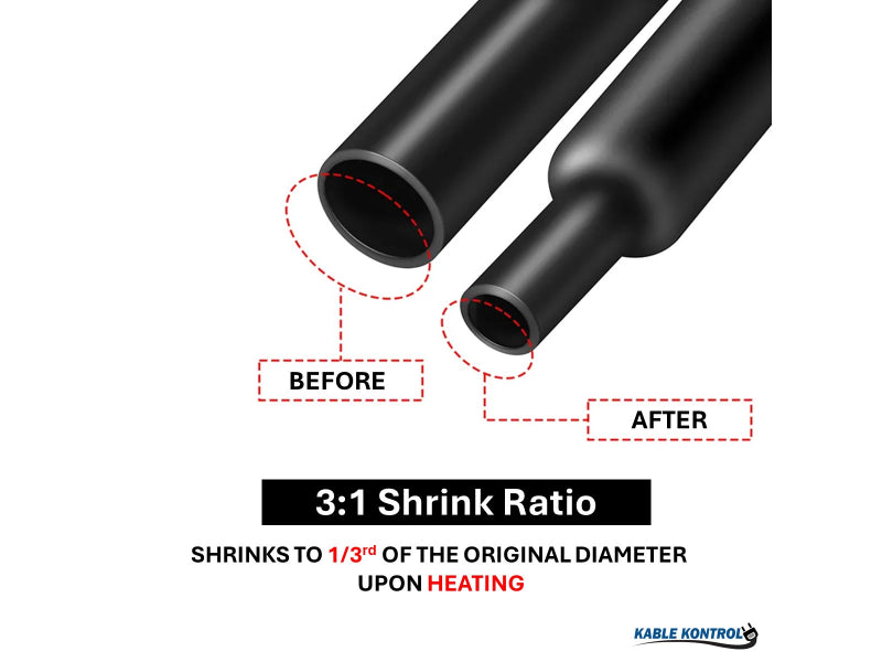 Heat Shrink Tubing - Single Wall - Polyolefin - 3:1 Ratio