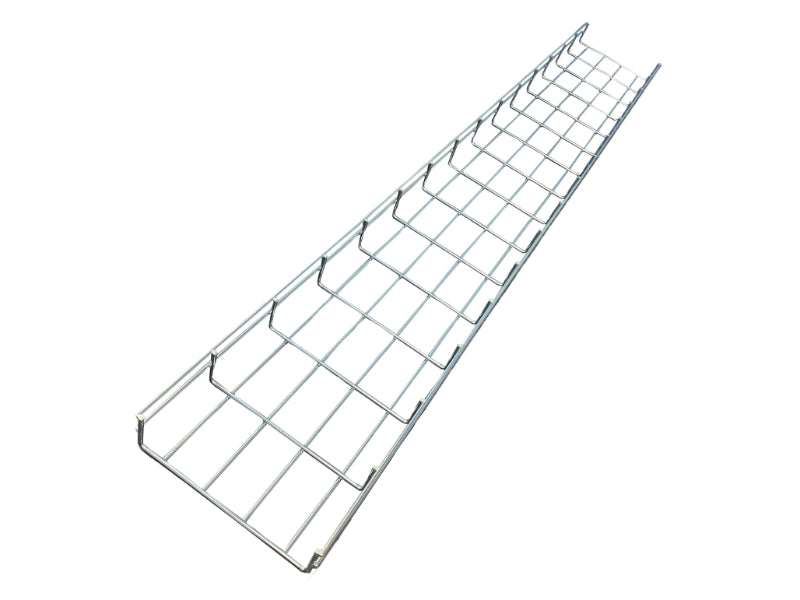 Wire Mesh Cable Tray Straight Section - 304 Stainless Steel - 8" W x 120" L x 2" H