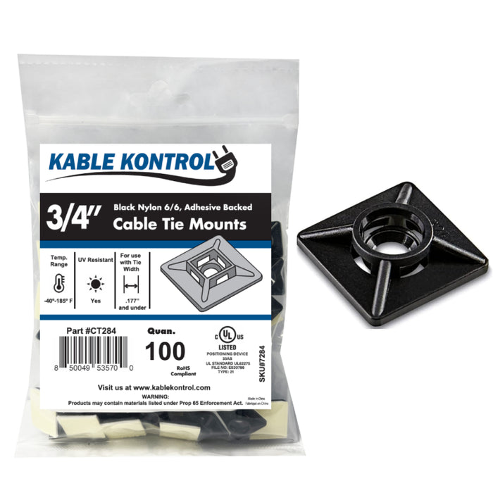 Adhesive Cable Tie Mounts — KABLE KONTROL