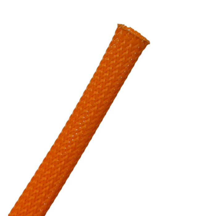 Expandable PET Braided Cable Sleeving - Orange