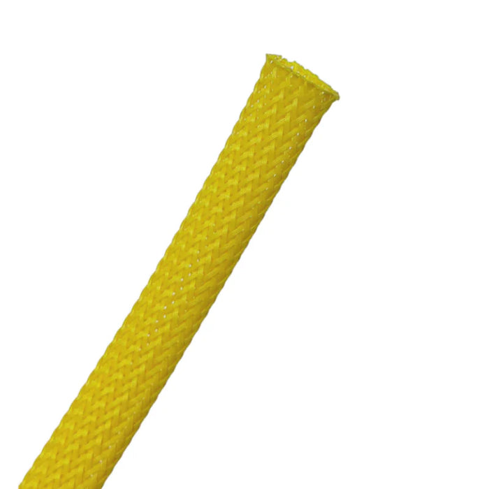 Expandable PET Braided Cable Sleeving - Yellow