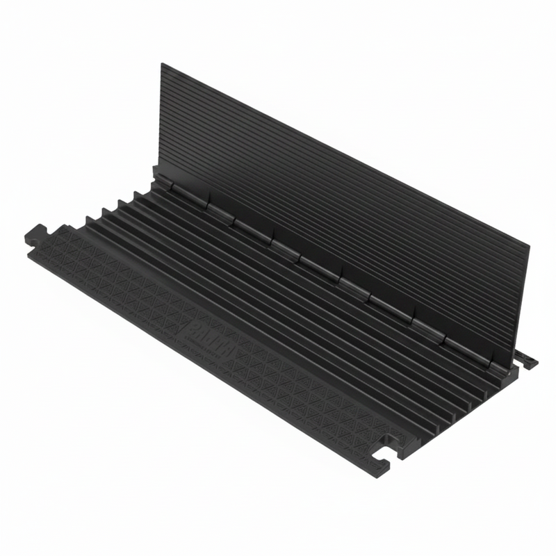 ATLAS® Low Profile Cable Protector Ramp - 5 Channels - CP9983-LP-BK