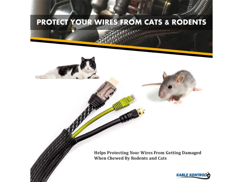 Expandable PET Braided Cable Sleeving - White