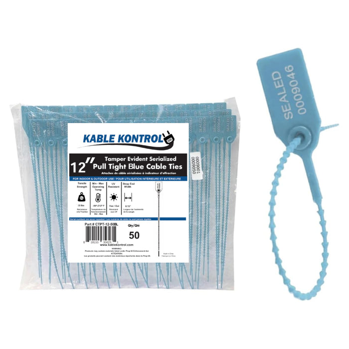 Pull Tight Identification & Serialized / Numbered Zip Ties