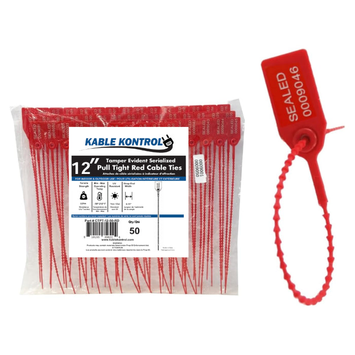 Pull Tight Identification & Serialized / Numbered Zip Ties