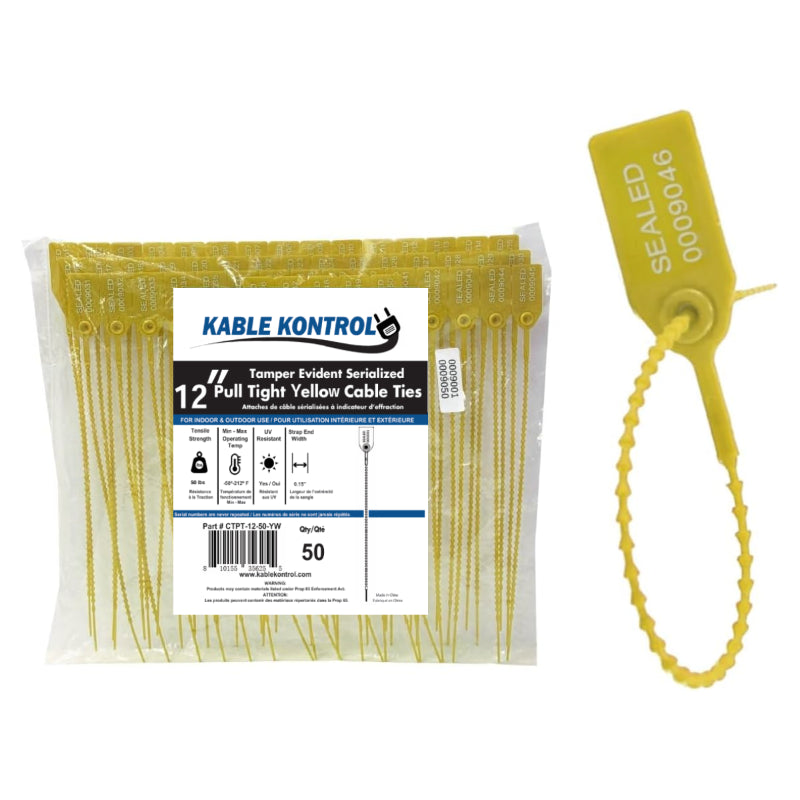 Pull Tight Identification & Serialized / Numbered Zip Ties