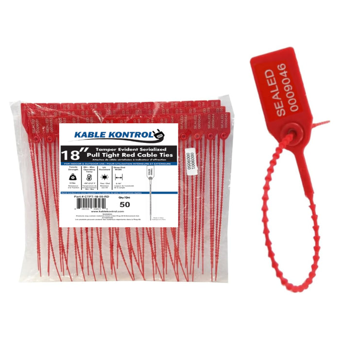 Pull Tight Identification & Serialized / Numbered Zip Ties