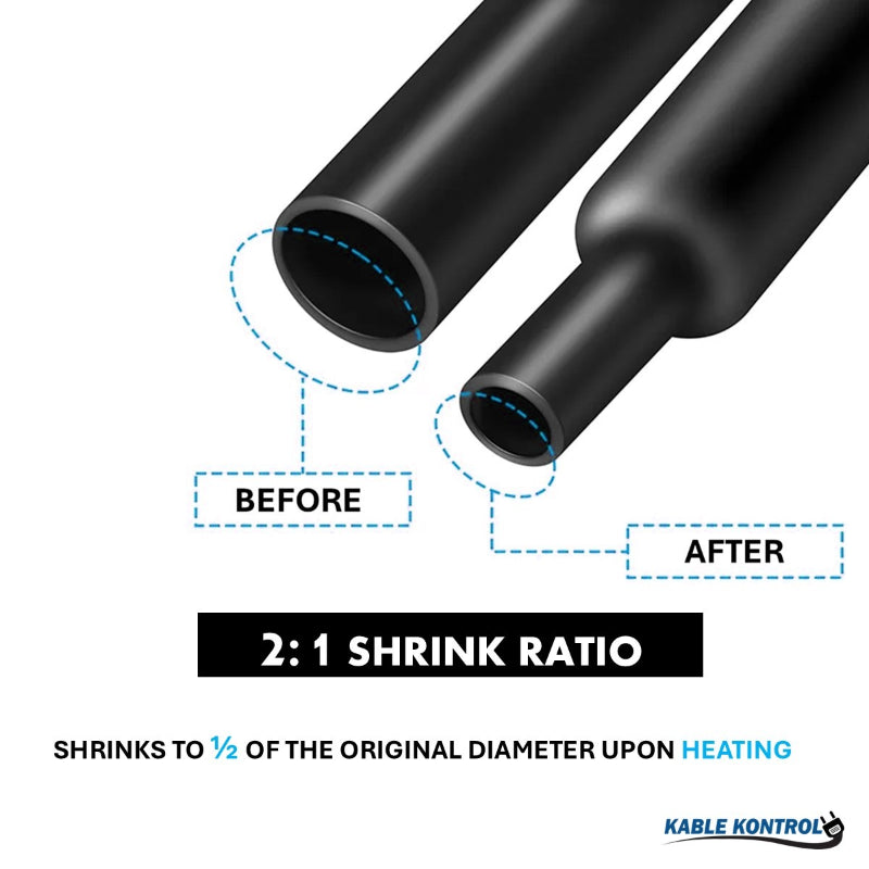 High Temp & Fluid Resistant Heat Shrink Tubing - Viton (FKM) - Single Wall - 2:1 Ratio