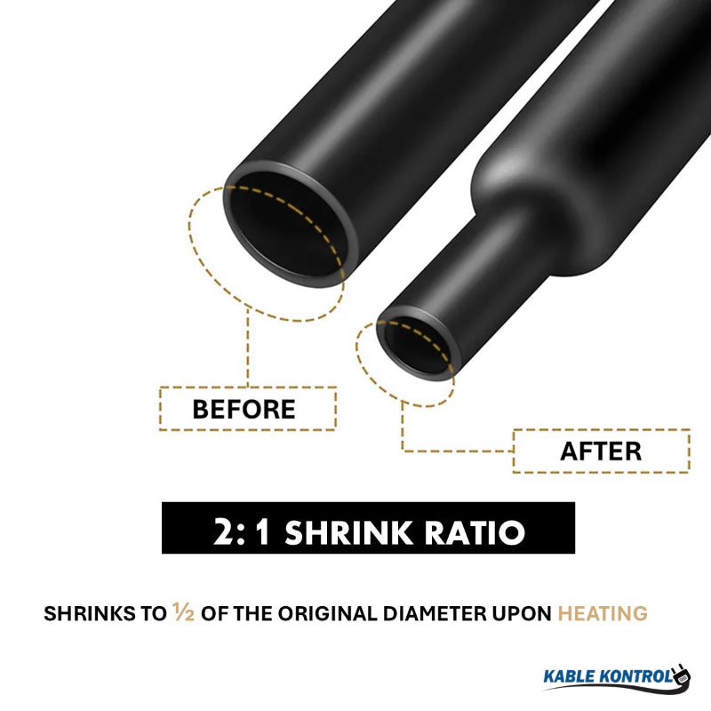 Diesel & Fuel Resistant Heat Shrink Tubing - Polyolefin - 2:1 Ratio