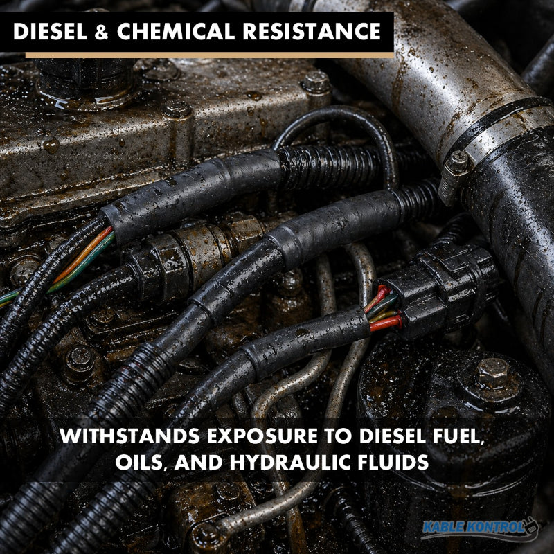 Diesel & Fuel Resistant Heat Shrink Tubing - Polyolefin - 2:1 Ratio