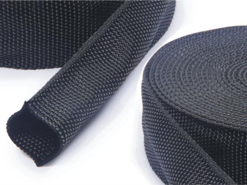 Tuff-Weave Braided Nylon Hose Sleeving - 2.25" Inside Diameter - 165' Length - Black