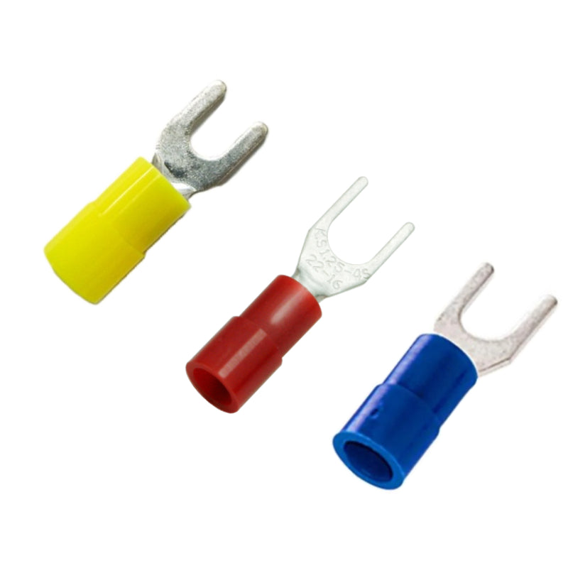 Male Spade Electrical Terminals – Red, Blue, Yellow Insulated Crimp Connectors
