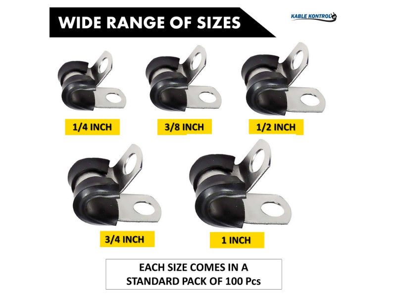 Stainless Steel Cable Clamps - Rubber Insulated