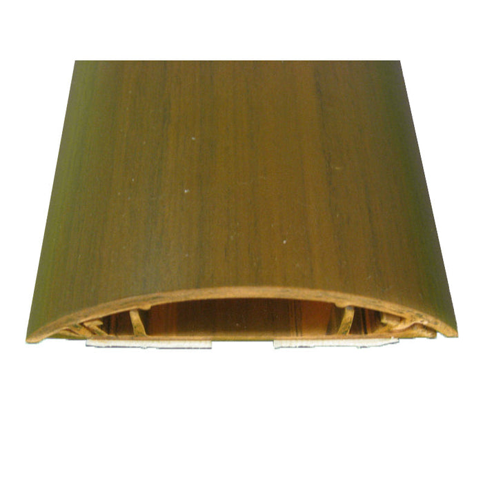 Wire Hider PVC Floor Cord Cover - 59" - Dark Oak