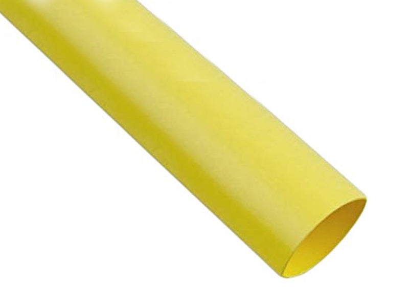 3:1 Heat Shrink Tubing - Dual Wall Adhesive Lined Polyolefin - 1" Inside Diameter - 4' Long Stick - Yellow