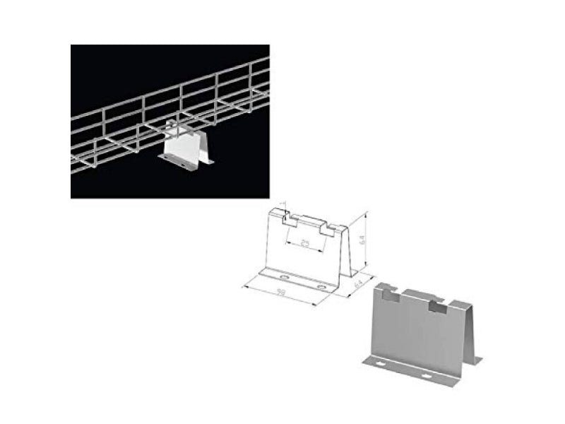 Floor Cable Tray Support Stand - 2" Tall