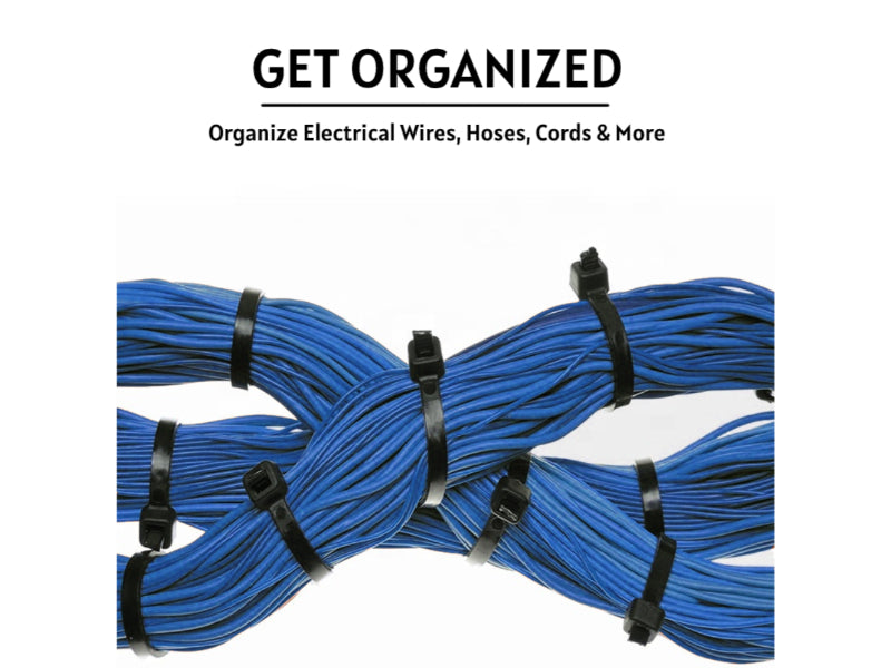 5 in. UV-Resistant Black Cable Ties, 100-Pack