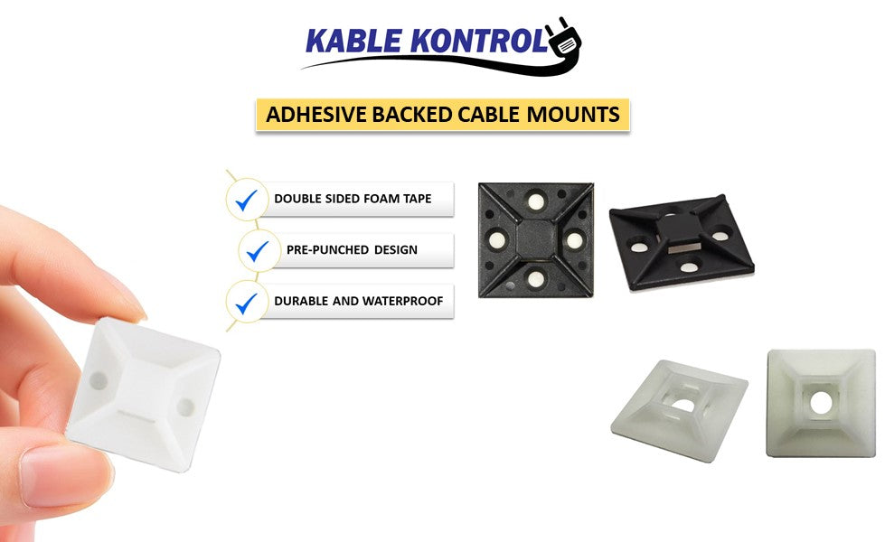 Kable Kontrol - Floor Cord Cover Kit - Double Sided Tape - 3 Wide