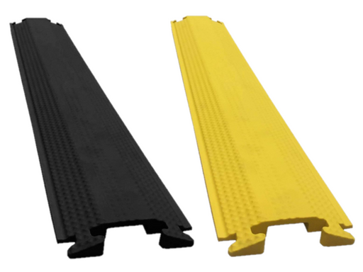 Lightweight Floor Cable Protector 1 Channel Balck with Yellow