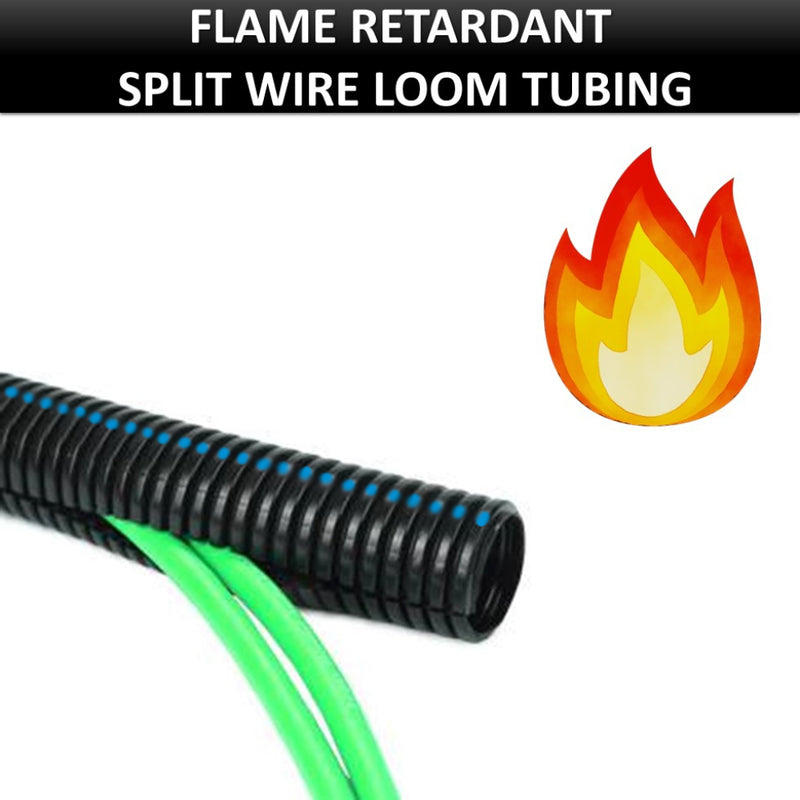 Flame Retardant Wire Loom Tubing - Split - Polypropylene