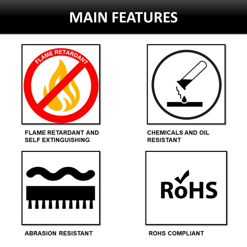 Flame Retardant Wire Loom Tubing - Split - Polypropylene