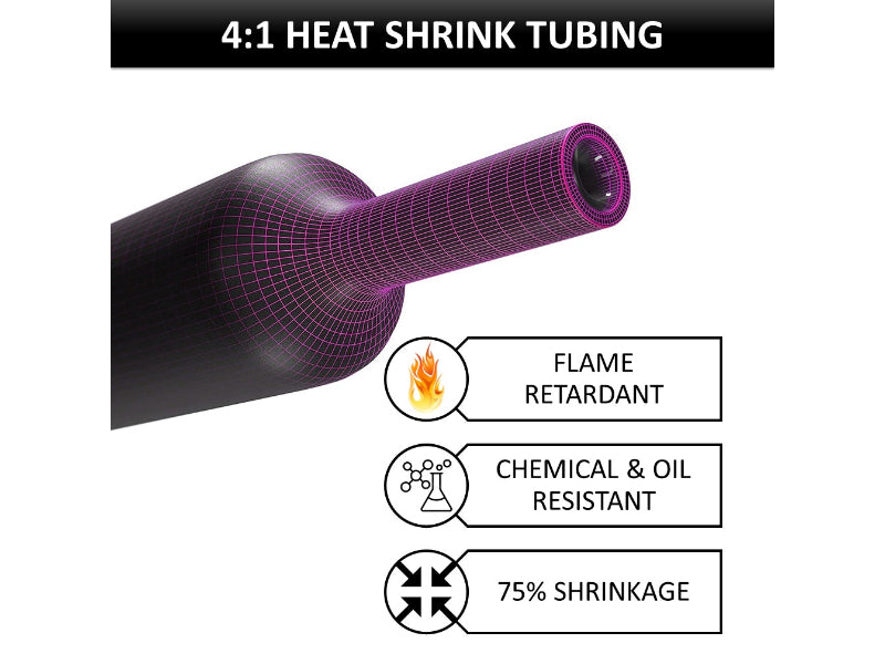 4:1 Single Wall Heat Shrink Tubing - 4' FT Sticks