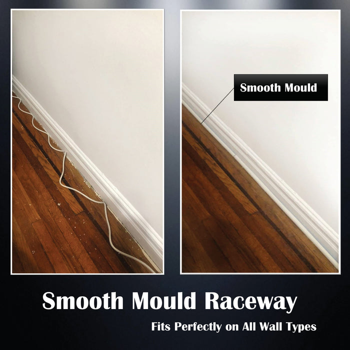 Smooth Mould® Wall Cord Cover Cable Raceway — KABLE KONTROL