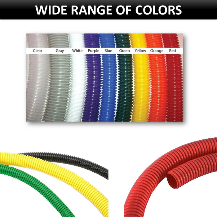 Convoluted Split Wire Loom Tubing - Polyethylene