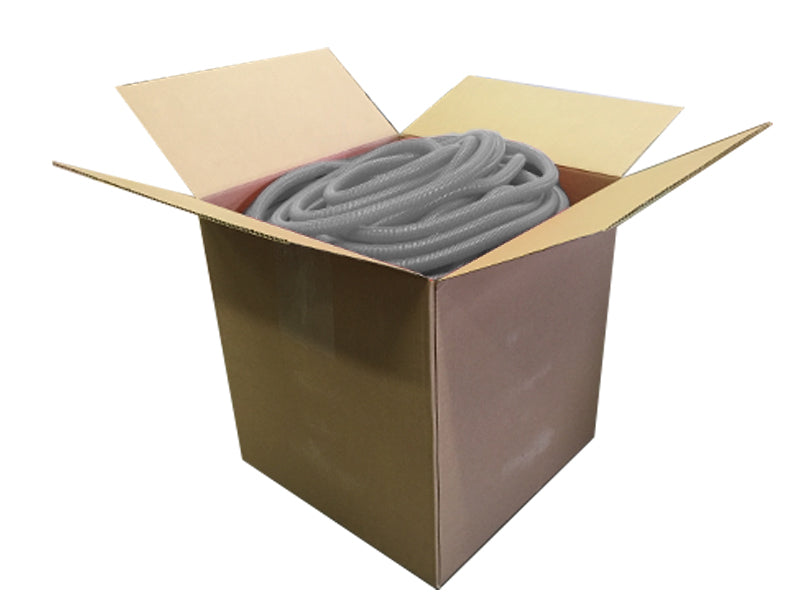 Convoluted Split Wire Loom Tubing - 1/2" Inside Diameter - 1100' Length - Gray