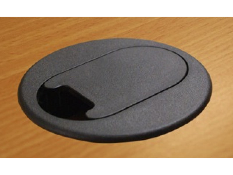 Round Plastic Desk Grommets - Oval Bottom