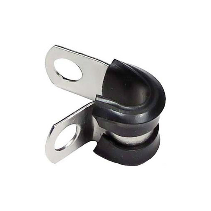 Stainless Steel Cable Clamps - 3/4" Dia - Rubber Insulated - 100 Pcs